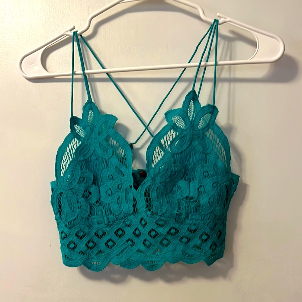 X Small Turquoise Free People Bra, New